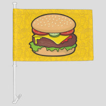 Cheeseburger Car Flag
