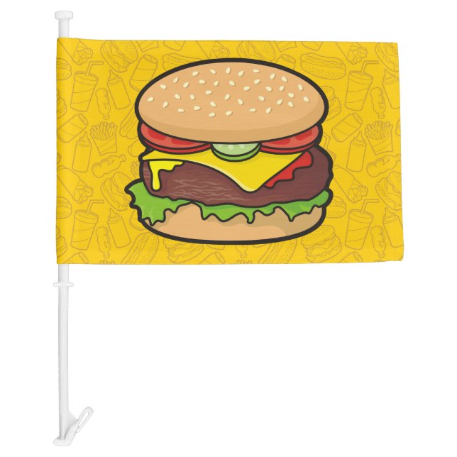 Cheeseburger Car Flag (Front)