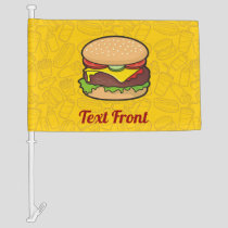Cheeseburger Car Flag