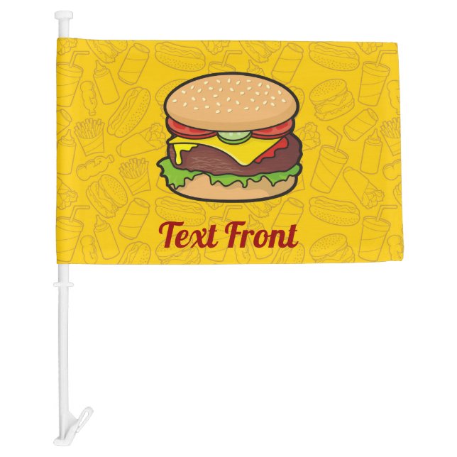 Cheeseburger Car Flag (Front)