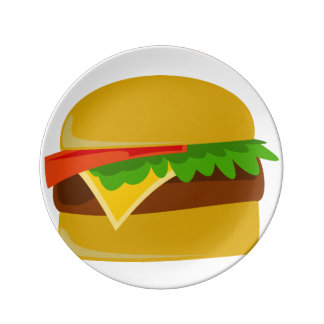 Cheeseburger Plates | Zazzle