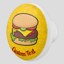 Cheeseburger Ceramic Knob