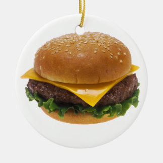 Cheeseburger Ceramic Ornament