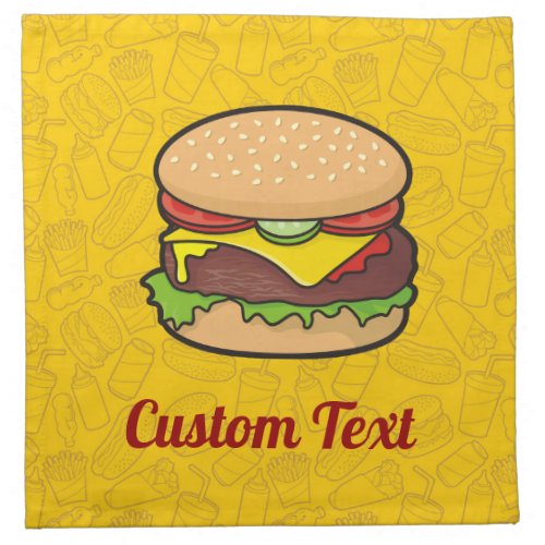 Cheeseburger Cloth Napkin