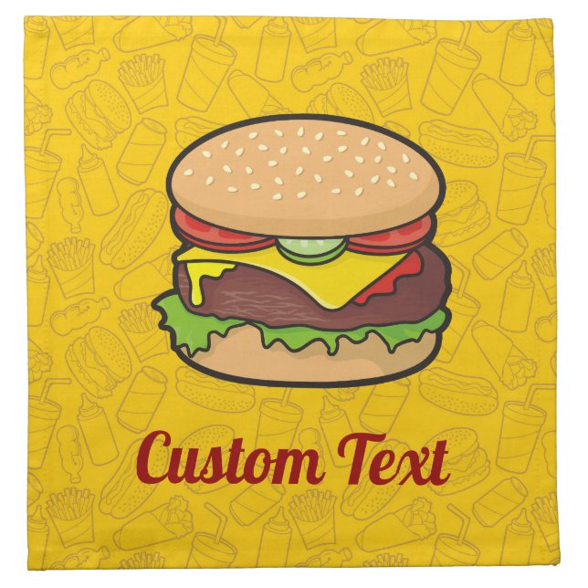 Cheeseburger Cloth Napkin (Front)