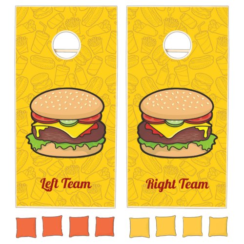 Cheeseburger Cornhole Set