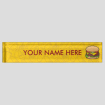 Cheeseburger Desk Name Plate