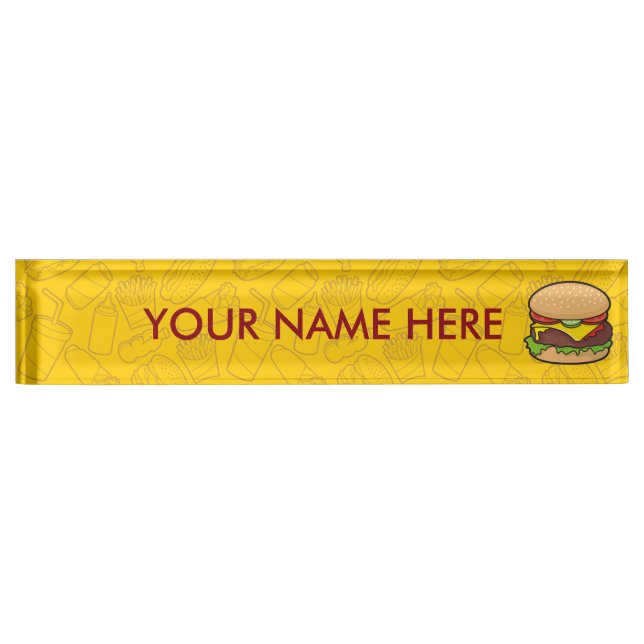 Cheeseburger Desk Name Plate (Front)