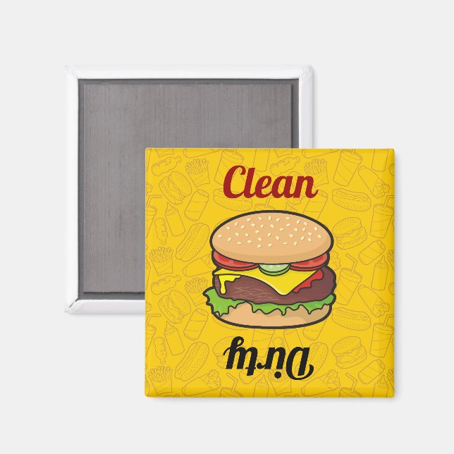 Cheeseburger Dishwasher Magnet (Front/Back)