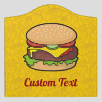 Cheeseburger Door Sign
