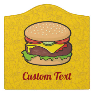 Cheeseburger Door Sign