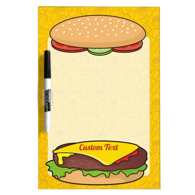 Cheeseburger Dry Erase Board (Front)