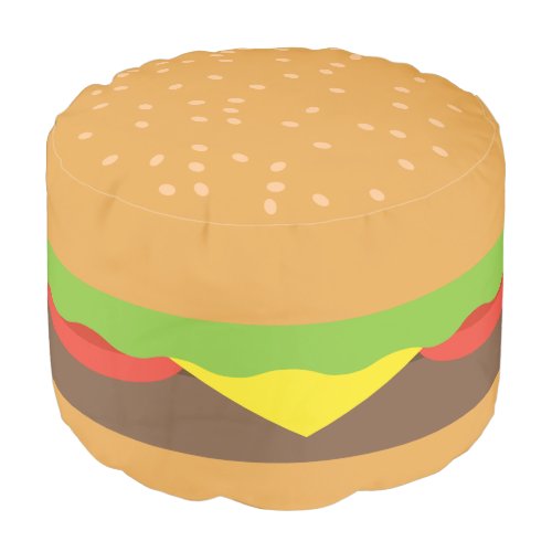 Cheeseburger Emoji Pouf