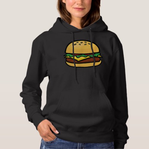 Cheeseburger Emoticon Hamburger Cheese BBQ Hoodie