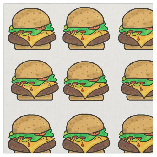 Cheeseburger Fabric