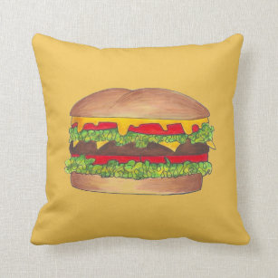 cheeseburger pillow