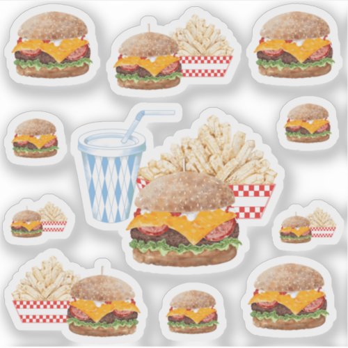 Cheeseburger Fast Food Sticker