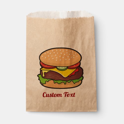 Cheeseburger Favor Bag