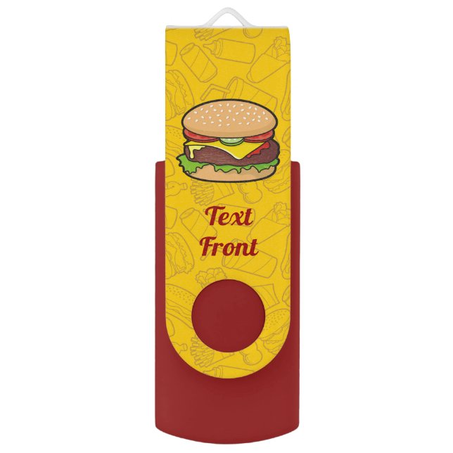 Cheeseburger Flash Drive (Front Vertical)
