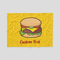 Cheeseburger Fleece Blanket