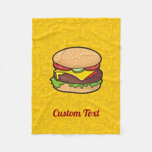 Cheeseburger Fleece Blanket