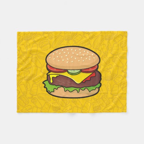 Cheeseburger Fleece Blanket