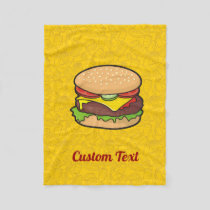 Cheeseburger Fleece Blanket