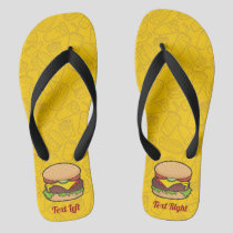 Cheeseburger Flip Flops