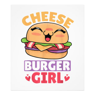 Cheeseburger Girl, Hamburger Women and Cheeseburge Photo Print