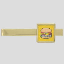 Cheeseburger Gold Finish Tie Clip