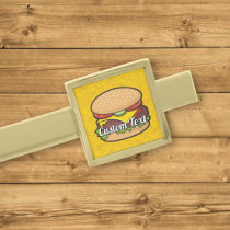 Cheeseburger Gold Finish Tie Clip