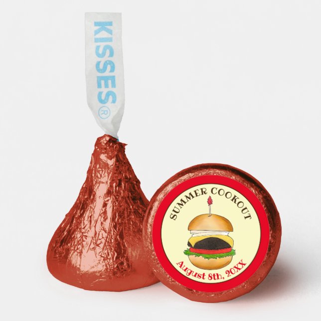 Cheeseburger Hamburger Burger Picnic Barbecue BBQ Hershey®'s Kisses® (Front)