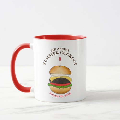 Cheeseburger Hamburger Burger Picnic Barbecue BBQ Mug