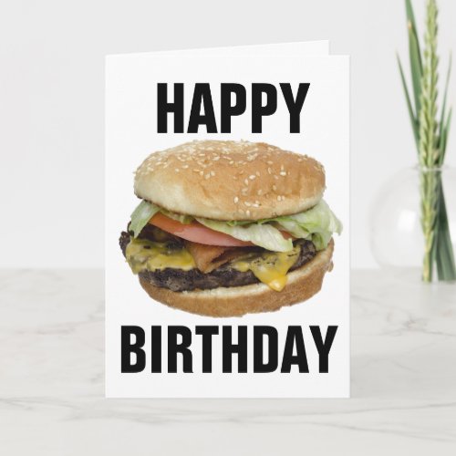 CHEESEBURGER HAPPY BIRTHDAY GREETING CARDS