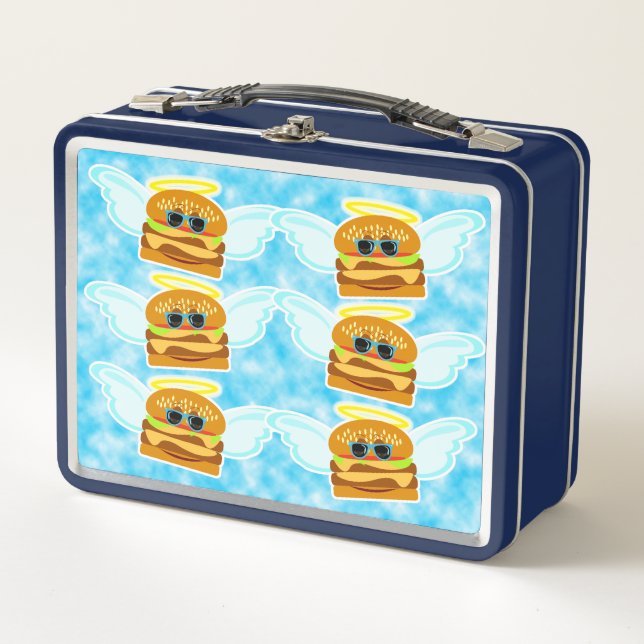 Cheeseburger Heaven at Lunch Time Metal Lunch Box (Front)