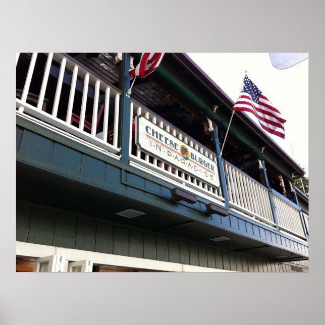 Cheeseburger in Paradise, Lahaina, Maui, Hawaii Poster (Front)