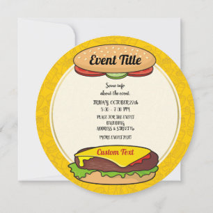 Cheeseburger Invitation