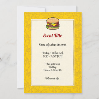 Cheeseburger Invitation