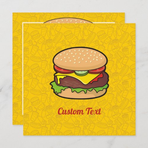 Cheeseburger Invitation