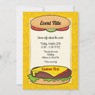 Cheeseburger Invitation