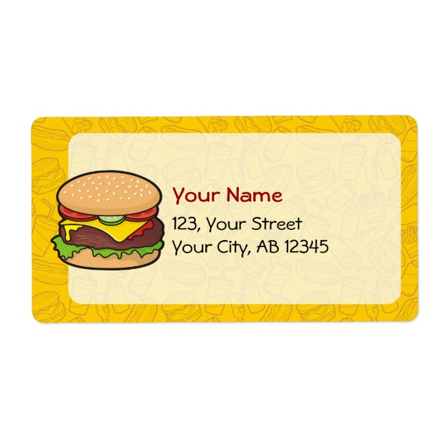Cheeseburger Label (Front)