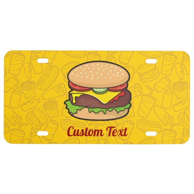 Cheeseburger License Plate (Front)