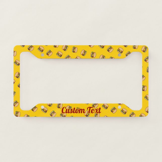 Cheeseburger License Plate Frame (Front)