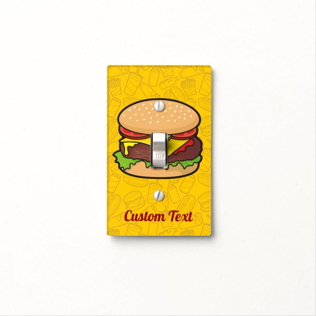 Cheeseburger Light Switch Cover (In Situ)