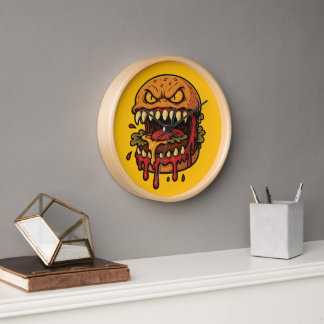 Cheeseburger Monster Clock
