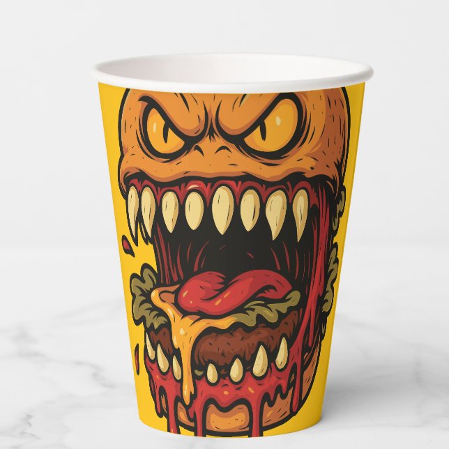 Cheeseburger Monster Paper cup (Back)