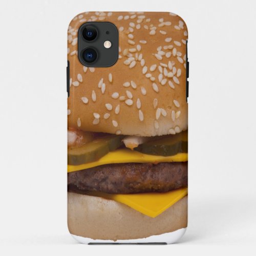 Cheeseburger On Sesame Seed Bun iPhone 11 Case