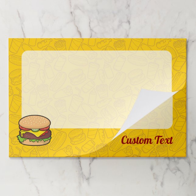 Cheeseburger Paper Pad (Folded)