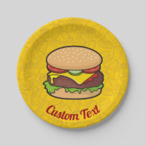 Cheeseburger Paper Plates