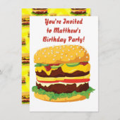 Cheeseburger Party Invitation Invitation (Front/Back)